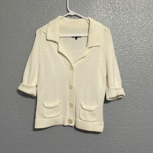 Anne Klein Women’s button up off white sweater size small